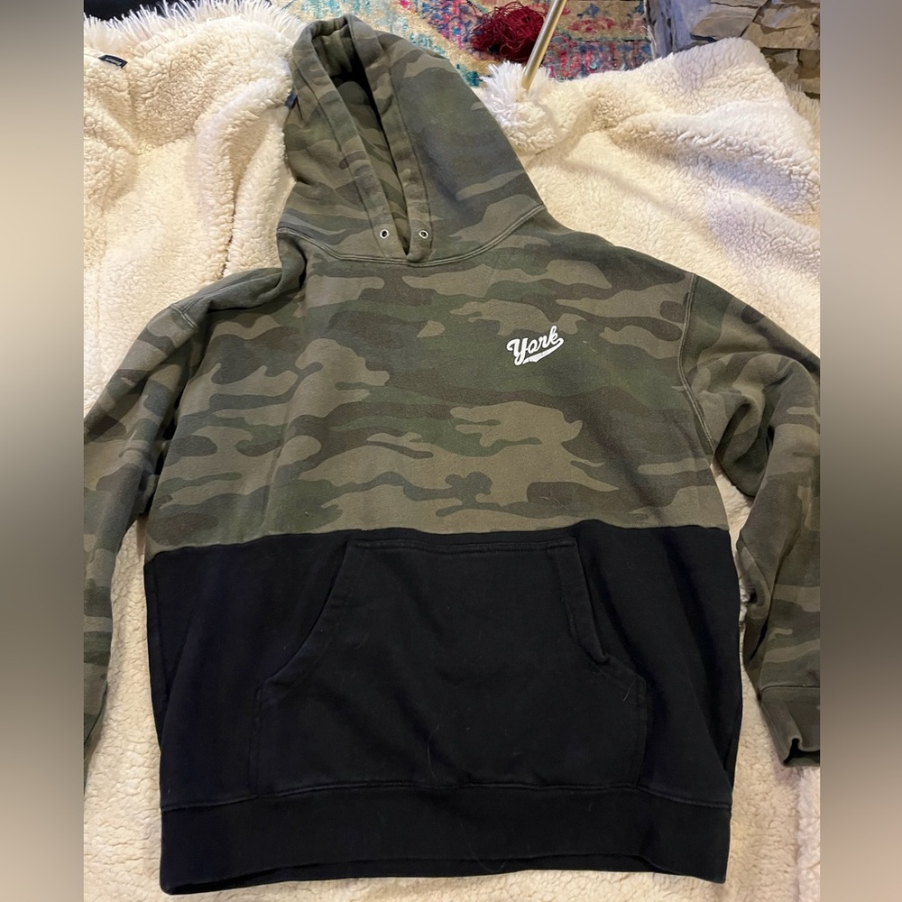 Camo + black York hoodie